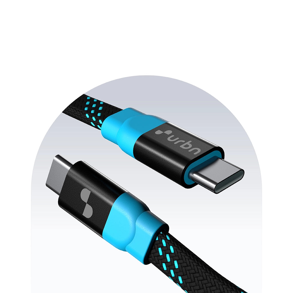 Câble Charge rapide USB Type-C vers >USB Type C Cordon PD 100W / PD 60W  1M Nylon