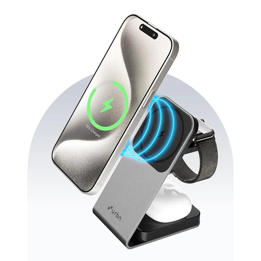3 in 1 Metal MagTag Stand Charger