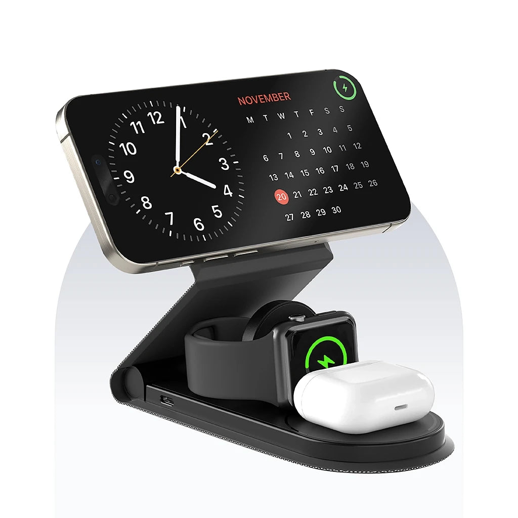 3 in 1 Foldable MagTag Stand Charger