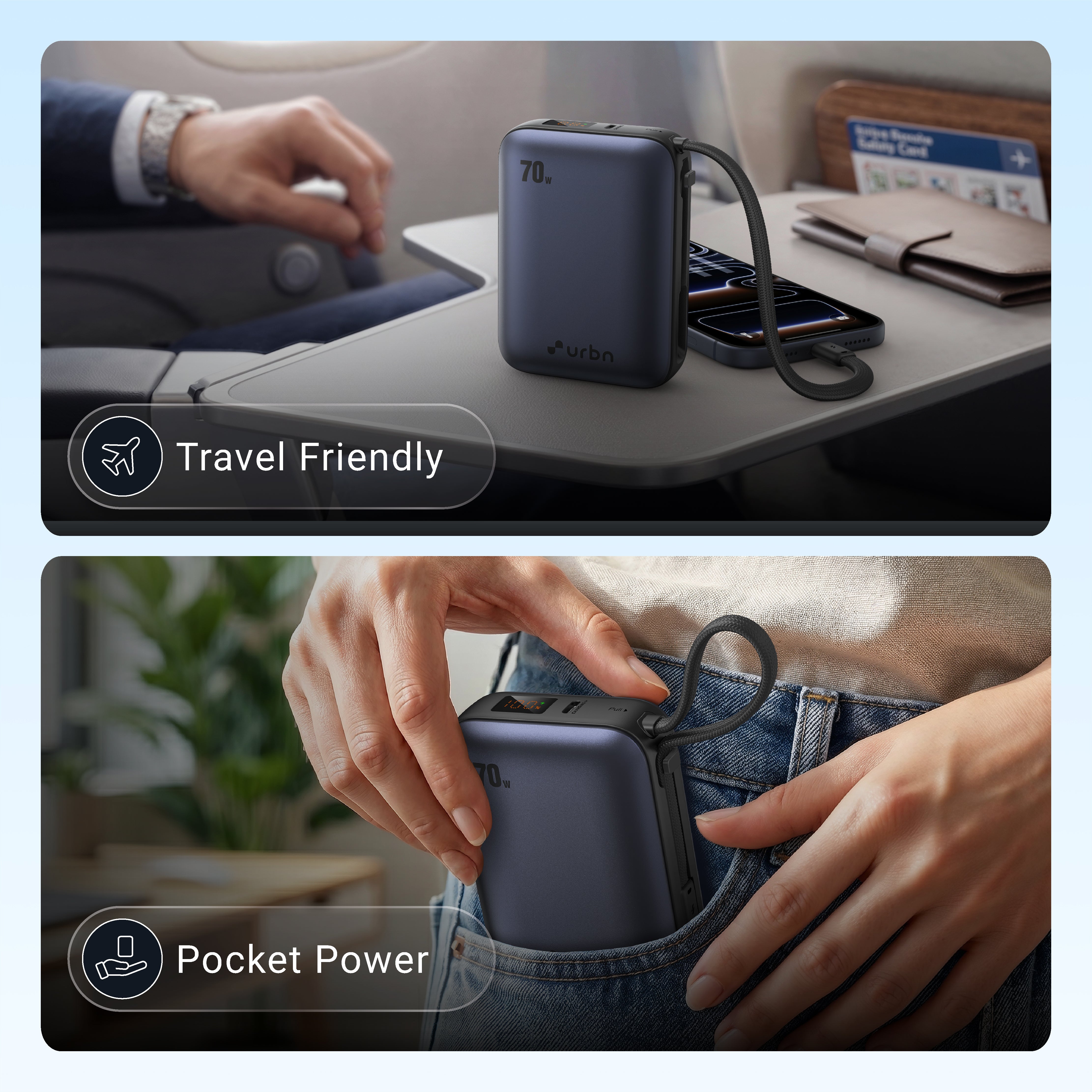 20,000 mAh Nano Zap 70W Power Bank