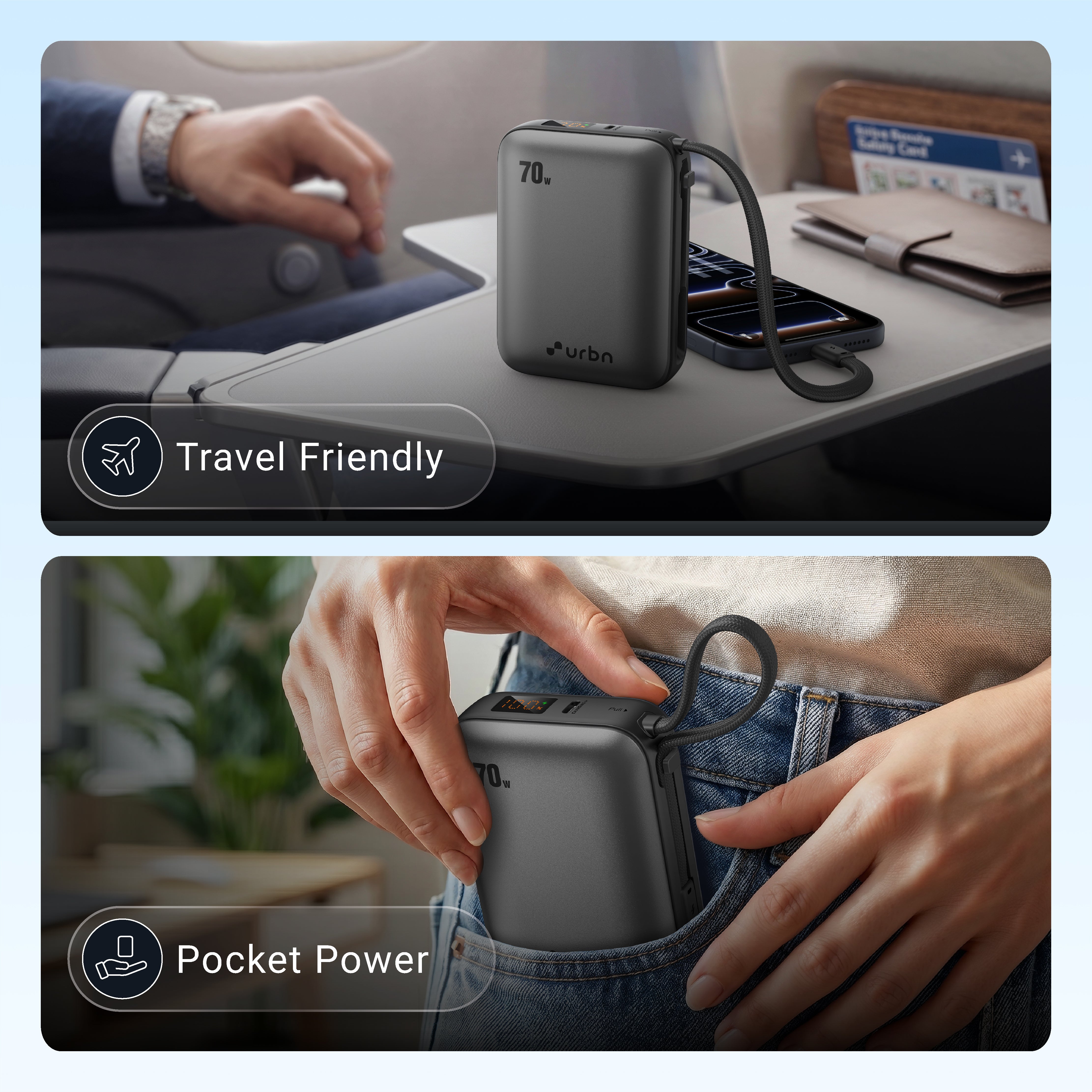 20,000 mAh Nano Zap 70W Power Bank
