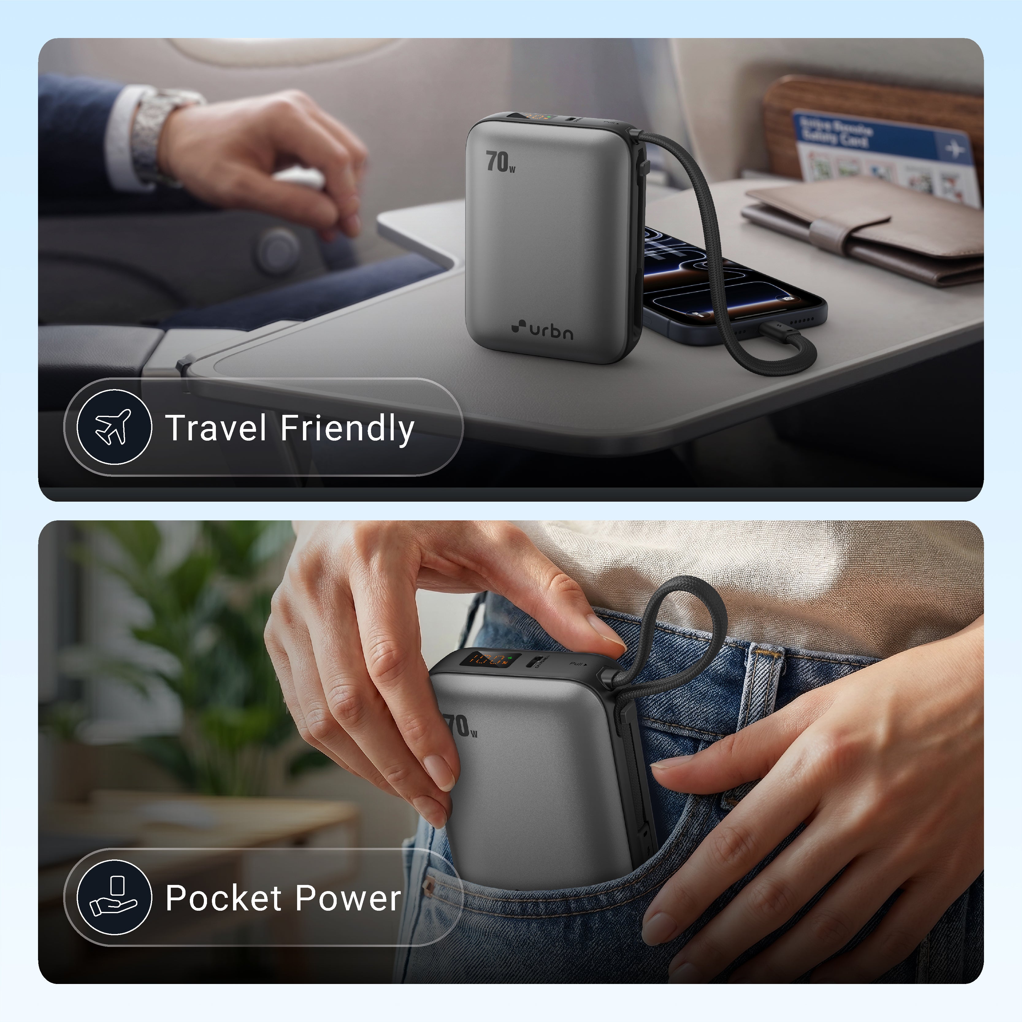 20,000 mAh Nano Zap 70W Power Bank