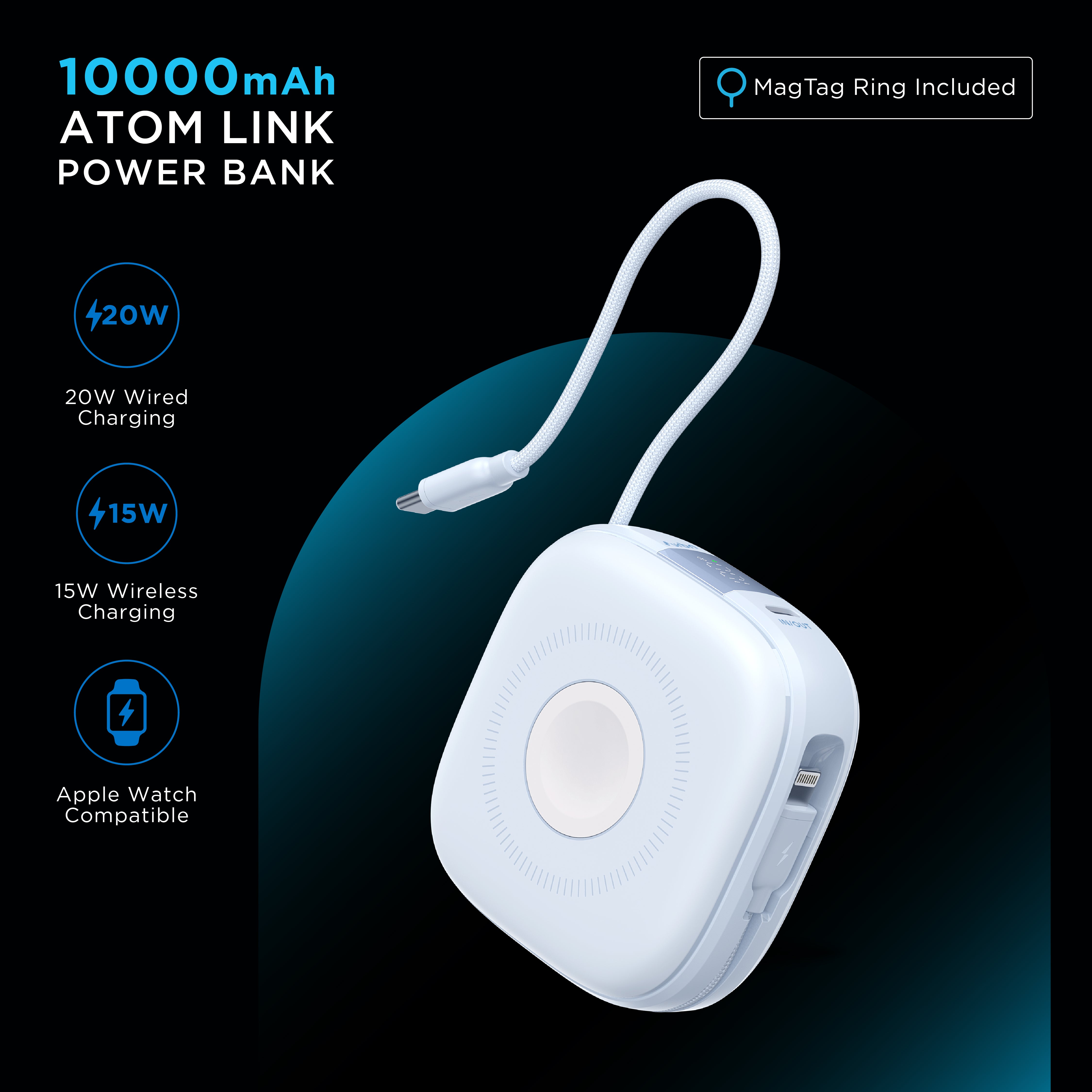 10,000 mAh Atom Link Power Bank