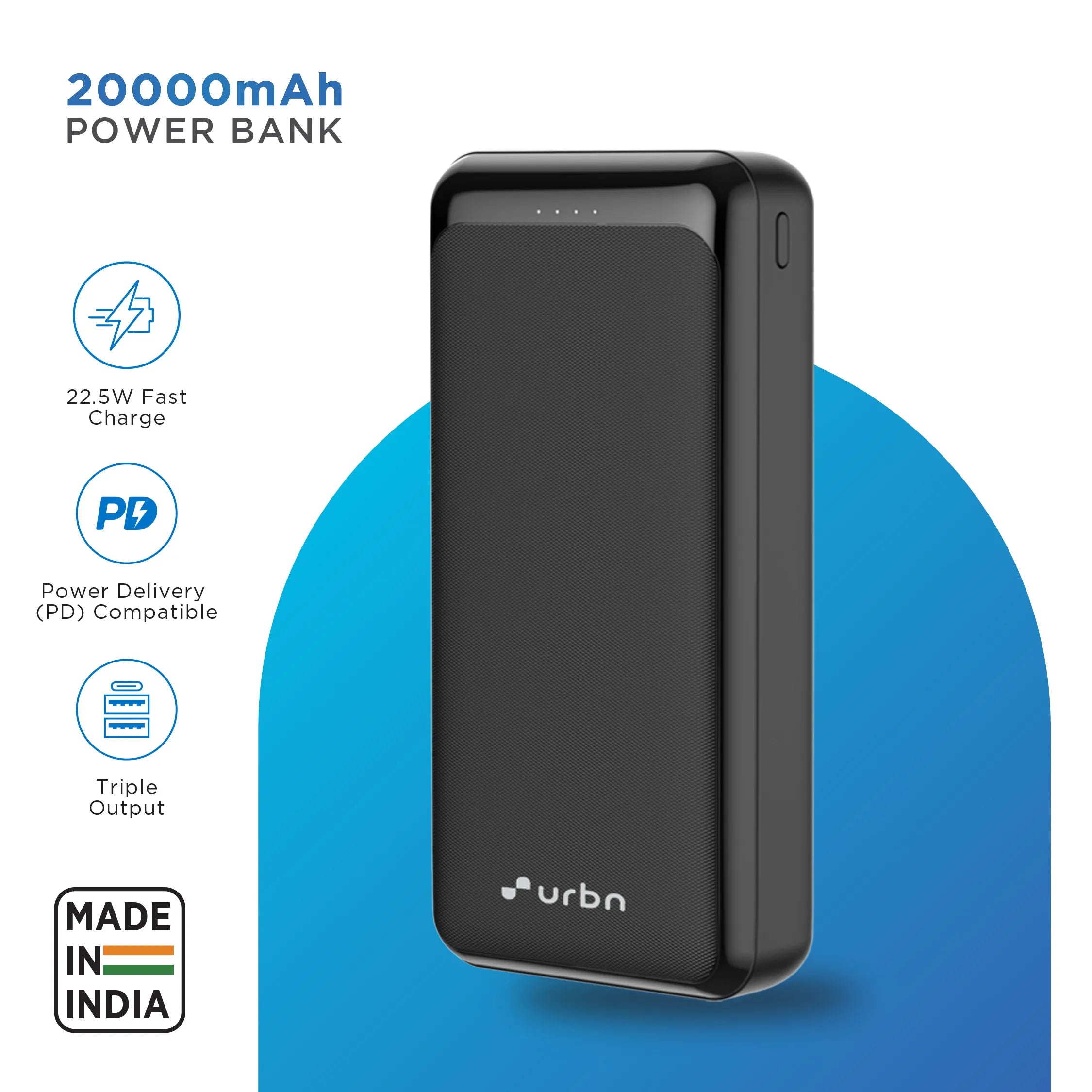 20,000 mAh Core 22.5W Power Bank
