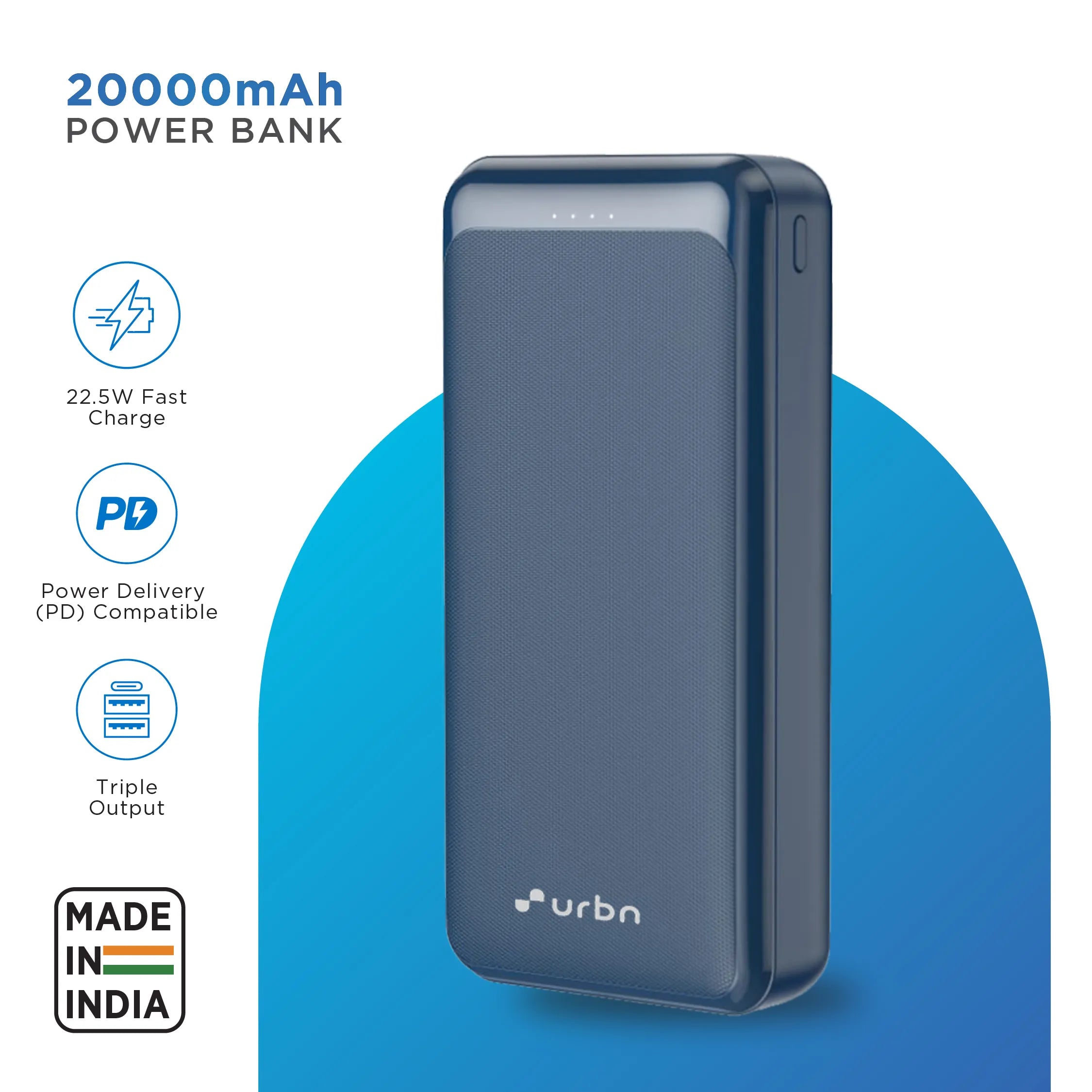 20,000 mAh Core 22.5W Power Bank