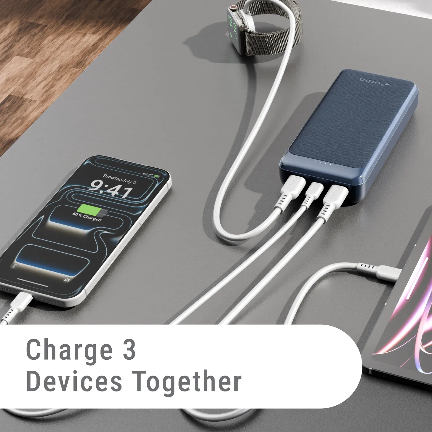 URBN Core Plus 35W Power Bank - Charge 3 Devices Together